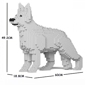 German Shepherd White Medium - Dog Lego